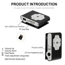 Mini Reproductor de música MP3, Mini reproductor multimedia resistente al agua, Reproductor de MP3 portátil con Clip de Metal, Mini reproductor de música portátil Micro MP3 con ranura TF/SD de Metal con Clip - Ver 10