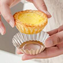 20pcs Lace Tart Molds, Tart Pans, Baking Pudding Cake, Portuguese Egg Tart Crust, Round Egg Tart Molds - Multicolor - View 6