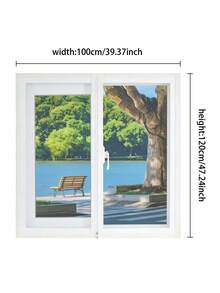 White Zipper Window Screen Set, Self-Adhesive Hook & Loop Install, Easy Open Mesh Net, Breathable Mosquito Protection For Home - Zipper Mesh - View 2