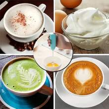 1pc Handheld Electric Egg Beater - Battery Powered Mini Mixer With Stainless Steel Whisk Attachments, Compact Lightweight Design For Eggs, Coffee, Tea, Pancake Batter - Plastic, Batteries Not Included - Multi-color Best-selling Egg Beater - View 10