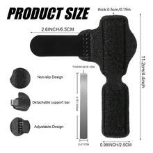 2 piezas Estabilizador ajustable negro para dedos y dedos de los pies, férula para dedos de los pies extraíble con ajuste cómodo - Negro - Ver 9