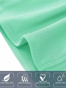女士 UPF 50+ 轻便运动夹克 防晒 全拉链长袖衬衫 远足户外口袋 - 薄荷綠 - 查看 7