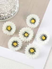 6pcs Bohemian Style Women's Multi-Layer Daisy Hair Clips, Suitable For Spring/Summer, Everyday, Beach, Wedding, Party - Multicolor - View 7