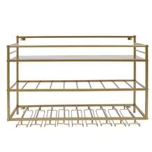 Wine Rack & Wine Glass Rack - Gold - View 6