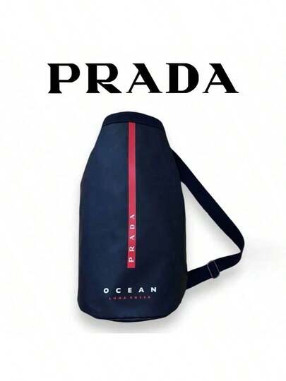 Prada Ocean Luna Rossa Crossbody Bag, Unisex Large-Capacity Shoulder Bag, Stylish And Versatile Branded Design Shoulder Bag, Durable Nylon Material, Suitable For Daily Sports Use. Fashionable Casual Crossbody Bag With Spacious Interior And High-Quality Color-Blocking Design. A Must-Have Item For Those Who Pursue Luxury And Fashion, Also Suitable For Various Occasions Such As Fitness, Commuting And Vacation.