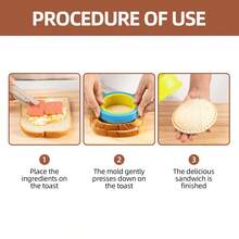 4pcs Sandwich Cutter Molds, Sandwich Cutters, Cookie Cutters, Fruit & Vegetable Shaped Cutters, Bento Box Food Picks, Creative Dinosaur, Flower, Bear Shaped Molds, Suitable For Bento Box, Holiday Baking, Home Kitchen, Birthday Party, Breakfast, Picnic, Camping, Baking Molds, Back To School, Kitchen Tools, DIY Breakfast Baking Molds - View 6