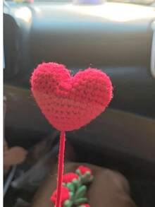 Handmade Ombre Rose & Heart Shaped Yarn Flower Bouquet, Gift For Valentine's Day, Bridesmaid, Wedding, Mother's Day - A - View 7