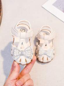 1 Pair Summer New Baby Sandals, Soft Sole Anti-Slip Closed Toe Infant Toddler Shoes - White - View 4