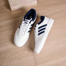 Adidas 男鞋新款HOOPS CLASSIC低筒輕量休閒舒適板鞋 - 白色/藍色 - 查看 3