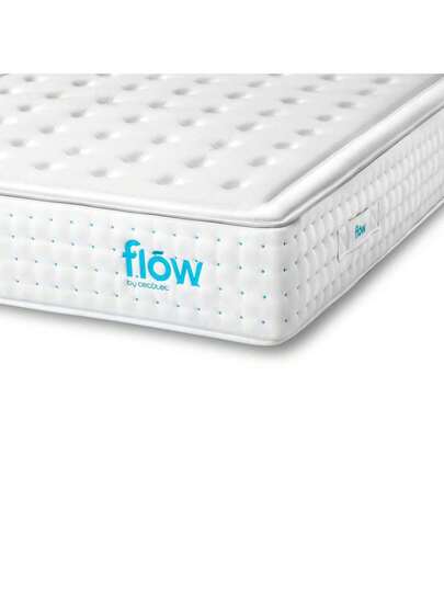  Cecotec Flow HybridLuxe Fresh 6900 - Colchón 135x190 con Firmeza Media-Alta e Independencia de Lechos, Núcleo de Muelles Ensacados para Máxima Transpirabilidad, Doble Capa Viscoelástica y Espuma Hiper Soft para Comodidad Óptima, Protección Antialérgica y Diseño Bicolor para Verano e Invierno