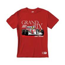 Unisex T-Shirt With Grand Prix Car Print - 2026 - Red - View 2