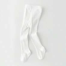 1件装打底裤、紧身裤、条纹裤、修身裤、可搭配裙子的丝袜 - 白色 - 查看 7