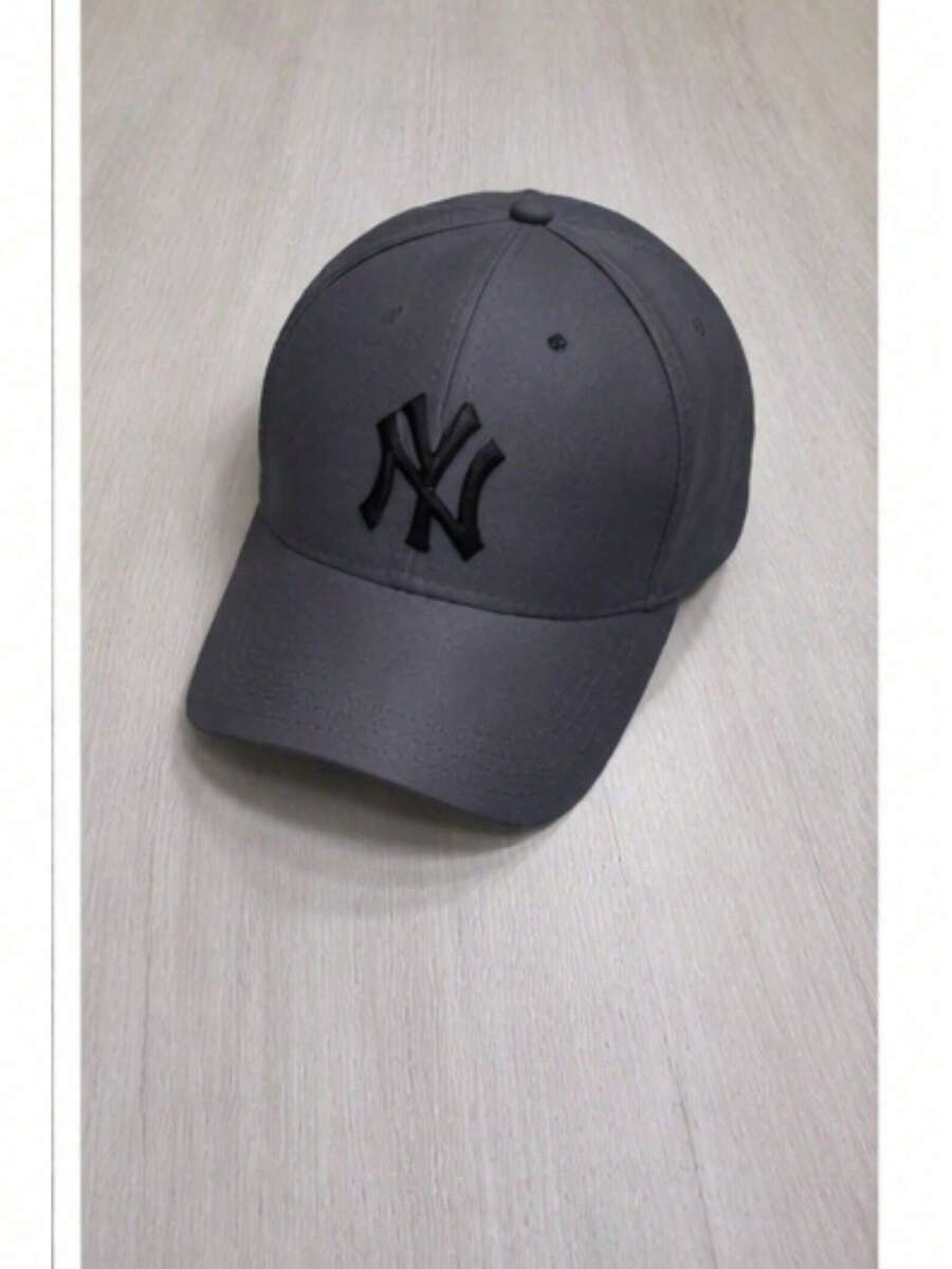 Classic Curved Brim Embroidered Cap – Men's And Women's - 灰色 - 查看 1