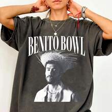 ®    Benito Bowl Shirt, Bunny Bowl TShirt, Funny Football Fan Tee - 黑色 - 查看 6
