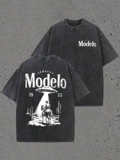 Plus Size Tops, Changes Modelo Cowboy Rope Print T-Shirt, Casual, Heavy Cotton, Summer, Unisex, Free Shipping