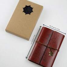 Cuaderno de piel A7, adecuado como regalo para compañeros de clase, amigos, para uso escolar u oficina - Burdeos - Ver 5