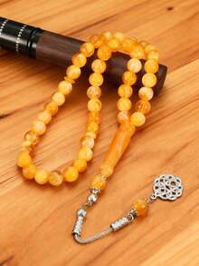 MONALLY Pulsera de 45 cuentas de estilo tradicional saudí, rosario de cuentas esencial para la oración islámica, accesorio de moda y diario para hombres del Medio Oriente - pulsera de cuentas - Ver 7