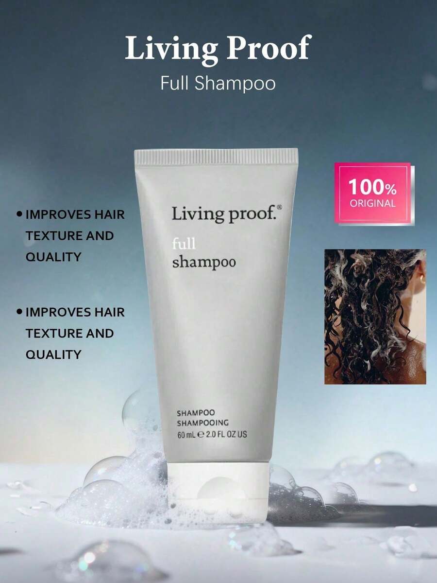 Living Proof 60ml Volumizing Lightweight Shampoo, Liquid Gel Texture, Provides Fullness & Volume, Gentle Cleansing Formula, 60ml/2.0 Fl Oz - 60ML - View 1