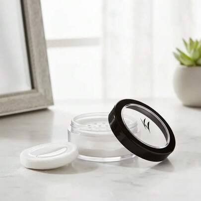  Recipiente Porta Pó Facial Com Aplicador Esponja Puff Klass Vough