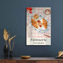 Framed French Bakery Wall Art Patisserie Breakfast Print Watercolour Croissant Pastry Poster French Café Kitchen Decor. Perfect Festive Gift Choice! This Gorgeous Artwork Elevates The Decorative Style Of Your Living Room, Kitchen, Bathroom, And All Other Rooms In Your Home. - Random Print(隨機印花) - 查看 5
