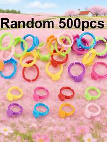 50/100/150/200/300/500/1000pcs/Pack Plastic Round Base Blank Suitable For DIY Jewelry Making Supplies, Craft Materials Accessories - Ring Setting - View 21