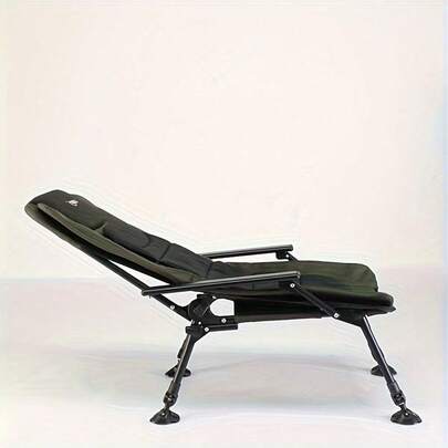 MOTOOS Military Green Fishing Chair With Adjustable Iron Frame & Oxford Fabric - 109.22cm Armrest, 45.21cm Seat, Ergonomic Design For Outdoor Relaxation, Fishing, Camping - Fits 36.83cm To 45.21cm Chairs, Fishing Chair, Durable Outdoor Furniture