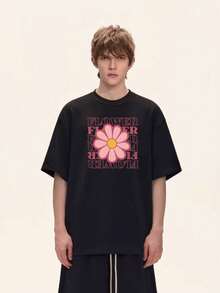 Camiseta Masculino Camisa Estampada Algodão 100% - Preto - Visão 1