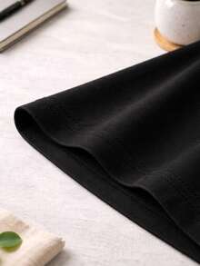 Women's 100% Cotton Cat Fantastic Happy T-Shirt, Cute Cat Design, Premium Line - 黑色 - 查看 3