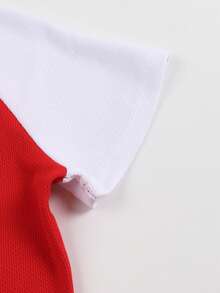 Disney Minnie Mouse Girls' Short-Sleeve T-Shirt & Shorts Set, Breathable Summer Casual Outfit For Kids - 紅色-白色 - 查看 6