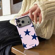 A Stylish Phone Case That Does Not Include A Lanyard Or Stand. GIIPPA Phone Case With A Red Star Design, Compatible With The 17 Pro, 16 Pro, 15 Pro, And 14 Pro. A Stylish And Interesting Korean-Style Phone Case, Also Compatible With The 11/12/13/14/15/16 Pro Plus. Stylish Design Suitable For Both Men And Women. A Great Gift For Christmas, Valentine's Day, Easter, Wedding Season, And Birthdays For Girlfriends. - 粉色 - 查看 10