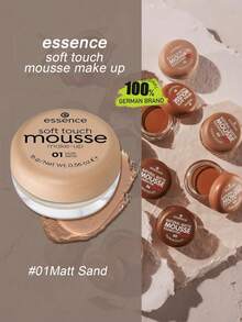 Essence 1 Botella (16g/0.56oz) Base de Maquillaje Mousse Suave 01, Suave y No Irritante, Textura Mousse, Sensación Sedosa, Suavidad Aterciopelada, Acabado Mate, Cobertura Natural, Ligero y Adherente a la Piel, Ingredientes Naturales, Amigable con la Piel - 01 - Ver 1