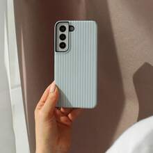 浅蓝色条纹防震手机壳，适用于 17/16/15/14/13/12/11 Pro Max/Pro Plus/12 Mini/13 Mini，Galaxy S26 S25 S24 S23 S22 S21 Plus Ultra - 淺藍色條紋 - 查看 8