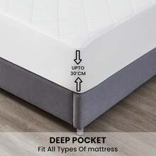 Quilted Mattress Protrector - White - View 2