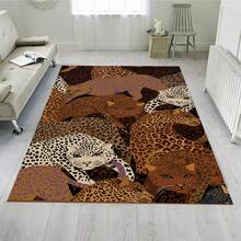 1pc Leopard Print Rug, Red Lips Rug, Pop Art Rug, Bold Statement Area Rug, Funky Living Room Decor, Animal Print Rug, Glamorous Home Rug, 84*60inch,Perfect Choice For Christmas ,Stylish And High-Quality Rugs, Perfect For Christmas Decorations And GiftsHome Decor, The Best Choice For Gothic-Style Birthday Gifts - Nhiều màu - Xem 2
