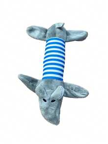 1个宠物毛绒发声咀嚼玩具，耐用耐啃咬，粉色小猪/黄色小鸭跳舞动物造型，会发出吱吱声的狗狗咀嚼玩具，耐用互动宠物用品，适合爱啃咬的狗狗 - 彩色 - 查看 8