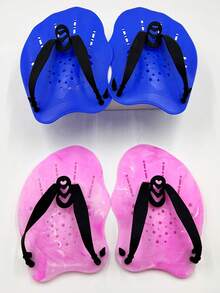 1 Pair/2 Pairs Outline Swimming Webbed Gloves, Adjustable Strap Swimming Training Webbed Gloves, Unisex - Multicolor - View 7