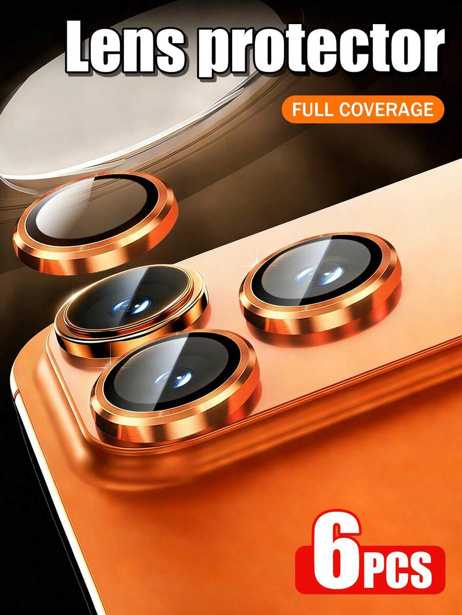 XINHONGYU Alloy Phone Lens Protector Metal Ring Camera Lens Protector, Perfect Fit, Circular Camera Film For Rear Camera, Compatible With IPhone 17 Pro Max/17 Air/16 Pro Max/16 Pro/16 Plus/16/16E/15/14/13 Mini/12/11 Series Spring Birthday Gift