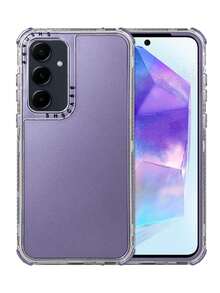 Funda Rainbow 360 De Uso Rudo Color Metal Para Galaxy A35 - Morado - Ver 1