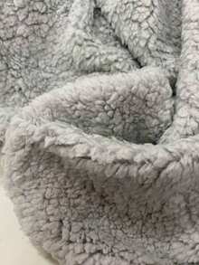 Simple Casual Party Wool-Like Fabric Furry COAT Daily WINTER - Gray - View 3