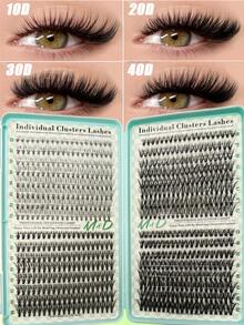Large Capacity 640 Individual False Eyelashes, 8-16mm D-Curl, DIY Natural Lash Creation, Ultra-Thick And Soft, Extremely Smooth, Ultra-Lightweight, Reusable, Segmented Individual False Eyelashes, Eyelash Extension Kit, Suitable For Travel, Daily Use (Beginner-Friendly), Weddings, Dates, Parties, Holidays, Etc. False Eyelashes, Eyelash Clusters, Eyelash Kit (10D/20D/30D/40D) - D - View 9