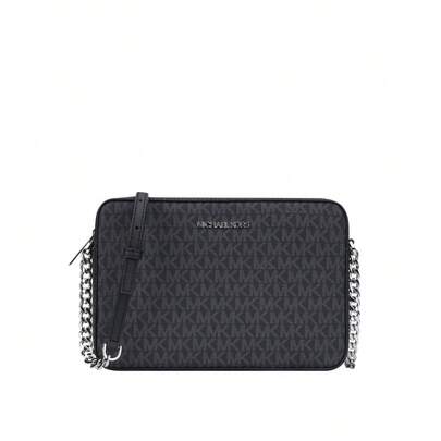  Michael Kors Jet Set Item Printed Lady Crossbody Small Square Bag 35F8STTC3B BLACK