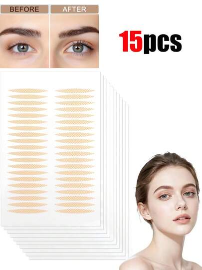 15/5/1pc Double Eyelid Stickers, Double Eyelid Tape, Olive-Shaped Double Eyelid Stickers (1 Piece = 40 Stickers), Natural And Seamless, Breathable, Invisible And No Reflection, Good Adhesion, Waterproof And Sweat-Proof, Lace Eyelid Stickers, For Makeup, Cheap, For Room Decoration, Travel, Bedroom, As A Gift For Women, Makeup Tool Accessories