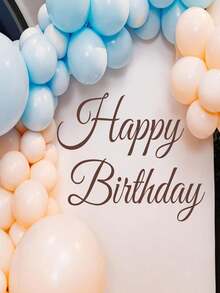 2pcs/Set 11.81*23.5in/11.81*25.5in "Happy Birthday" Balloon Arch Stickers, Wall Decor, Party Decoration - 2pcs - View 4