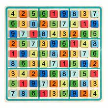 Juego de Sudoku de 9 cuadrículas de arcoíris de madera para niños con libro de Sudoku, juguetes interactivos de rompecabezas para el desarrollo del pensamiento lógico, regalo de cumpleaños, juguete educativo de aprendizaje matemático - Multicolor - Ver 12