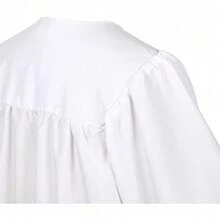 2026 Unisex Matte Graduation Gown And Cap Set With Tassel For Middle High School Bachelor - White - View 3