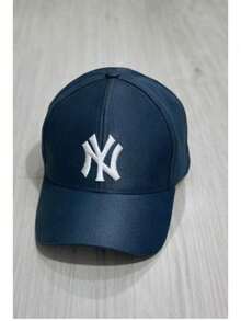 Classic Curved Brim Embroidered Cap – Men's And Women's - Navy Blue - View 2