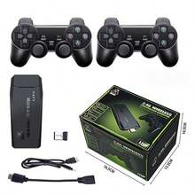 Consola de Juegos M8 Retro Inalámbrica 64G,más de 10000 Juegos Integrados, Salida  TV Videojuegos, con Controladores Inalámbricos Duales de 2.4 G - Ver 2