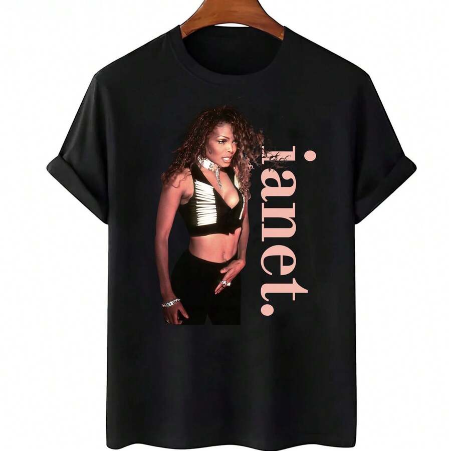 Classic Janet Jack Son T-Shirt Unisex Graphic Shirt - màu đen - Xem 1