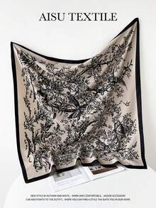 1件装女士波西米亚风仿丝斜纹围巾头带，适合日常佩戴 - 多色-斜紋綢 - 查看 13