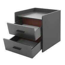 YUNRUX Nattduksbord - Grå - Visa 7